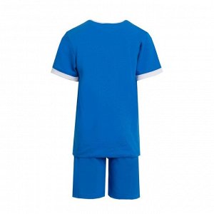 Костюм для мальчика (футболка, шорты), цвет синий, рост 104 см