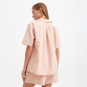 Пижама женская (рубашка, шорты) MINAKU: Home collection цвет персиковый, размер 50