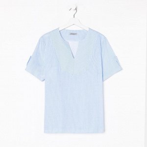 Рубашка женская, цвет голубой, размер 56