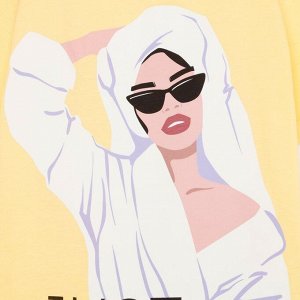 Пижама для девочки KAFTAN "Selfie", цвет жёлтый/чёрный