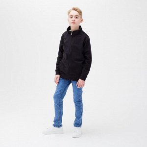 Джемпер для мальчика, цвет чёрный меланж, рост 128 см