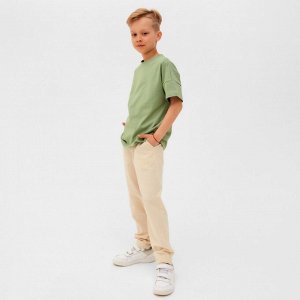 Брюки для мальчика MINAKU: Cotton collection, цвет молочный, рост, см