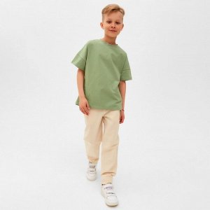 Брюки для мальчика MINAKU: Cotton collection, цвет молочный, рост, см
