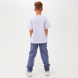 Брюки для мальчика MINAKU: Cotton collection цвет синий, рост