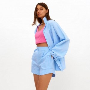 Комплект женский (блузка, шорты) MINAKU: Casual Collection цвет голубой