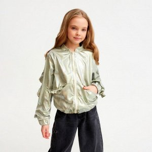 Жакет (бомбер) детский MINAKU: Casual Collection KIDS, зелёный.