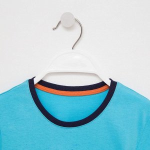 Комплект (шорты/футболка) для мальчика, цвет голубой/синий, рост 110