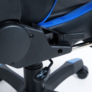 Кресло игровое SL™ CYBERSPACE YS-919 черно-синее, с подставкой для ног