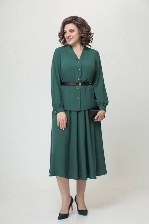 Блуза, Платье / Swallow 540 зеленый_ультрамарин