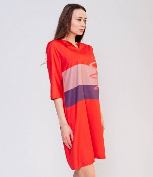 Платье #КТ601, красный