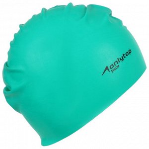 Шапочка для плавания ONLYTOP Swim взрослая, резиновая, цвета микс, обхват 54-60 см