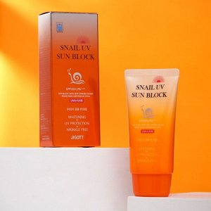 Солнцезащитный крем JIGOTT "Snall Uv Sun Block Cream", с улиточным муцином, SPF 50, 70 мл