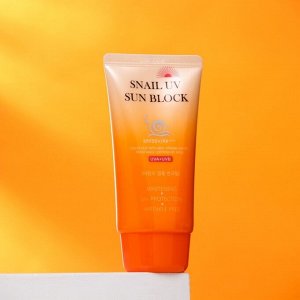 Солнцезащитный крем JIGOTT "Snall Uv Sun Block Cream", с улиточным муцином, SPF 50, 70 мл