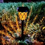 Фонарь светильник садовый Хрусталь в сетке на солнечной батарее