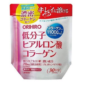 ORIHIRO Плотный коллаген и низкомолекулярная гиалуроновая кислота + витамины, 180 гр 30 дней