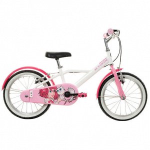 Детский велосипед от 4 до 6 лет прогулочный 16" 500 docto girl BTWIN