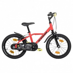 Велосипед 16 дюймов для детей 4,5–6 лет алюминиевый racing 900 BTWIN