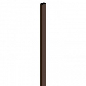 Столб, 6 см ? 4 см ? 200 см, с заглушкой, цвет шоколад, "Преграда"