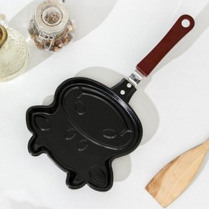 Сковорода «Коровка», d=16 см, антипригарное покрытие, цвет чёрный