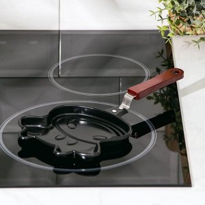 Сковорода «Коровка», d=16 см, антипригарное покрытие, цвет чёрный