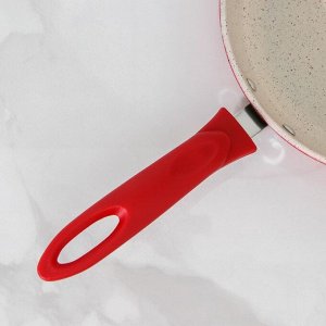 Сковорода «Селект», d=20 см, пластиковая ручка, антипригарное покрытие, цвет красный