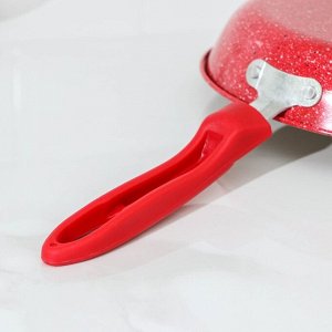 Сковорода «Селект», d=20 см, пластиковая ручка, антипригарное покрытие, цвет красный