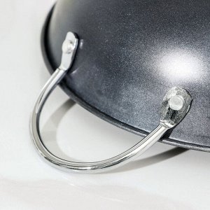 Сковорода-Wok «Мини», 1.4 л, d=20 см, антипригарное покрытие, углеродитсая сталь, чёрная