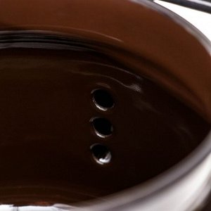 Чайник цилиндрический, 2 л, деколь МИКС, цвет коричневый