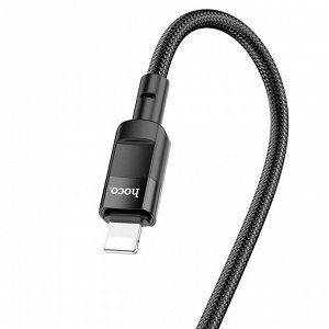 Кабель USB HOCO U106 Moulder, Type-C to Apple Lightning PD20W Black нейлон