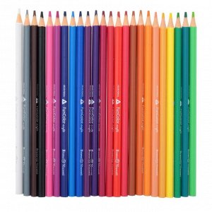 Карандаши цветные 24 цвета BrunoVisconti FunColor, пластиковые, МИКС