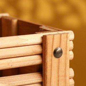 Кашпо деревянное "Ящик" 23х12х10 см