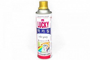 Краска-аэрозоль Lucky 341 (золотая), 530мл