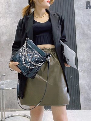 Женская сумка кросс-боди из натуральной кожи, цвет графит