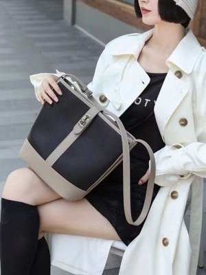 Женская сумка из натуральной кожи, цвет черный