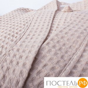 Халат  Кимоно унисекс пике,Dome,Ribbed,M,бежевый,230 гр,dme-274-2