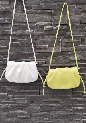 Женская сумка из натуральной кожи, цвет желтый