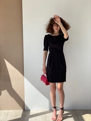 Платье с открытой спинкой чёрное (остаток: )
