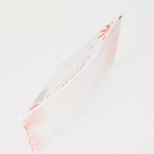 Косметичка для купальника на молнии, цвет белый/розовый