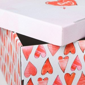 Коробка складная «Любовь вокруг», 31,2 х 25,6 х 16,1 см