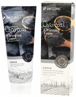 Очищающая пенка для умывания 3W Clinic с черным углем Charcoal Cleansing Foam