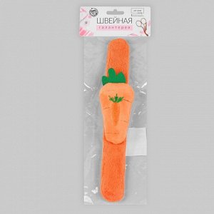 Игольница на браслете «Морковка», 23 x 4,5 см, цвет оранжевый