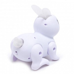 Кролик «Белый», свет и звук, работает от батареек, цвет белый