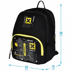 Рюкзак Berlingo Light ""Cyber world"" 39,5*28*16см, 2 отделения, 3 кармана, уплотненная спинка