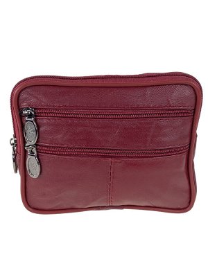 Женский кошелёк из мягкой натуральной кожи, цвет бордо