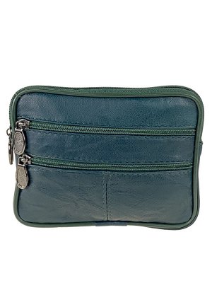 Женский кошелёк из мягкой натуральной кожи, цвет зеленый