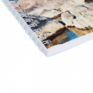 Calligrata Альбом для рисования А4, 60 листов на гребне &quot;Водопад&quot;, обложка мелованная бумага, блок 100 г/м?