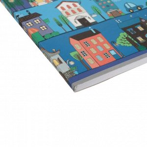 Альбом для рисования А4, 32 листа на клею "ГородОк", обложка мелованный картон, выборочный УФ-лак, блок 120 г/м2