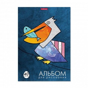 Альбом для рисования на клею ErichKrause Birds, А4, 40 листов