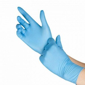 Перчатки медицинские Benovy, нитриловые, размер L, 50 пар, голубые
