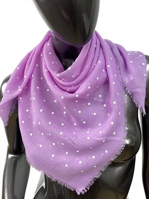 Легкий платок-шарф с принтом горох, цвет мультицвет